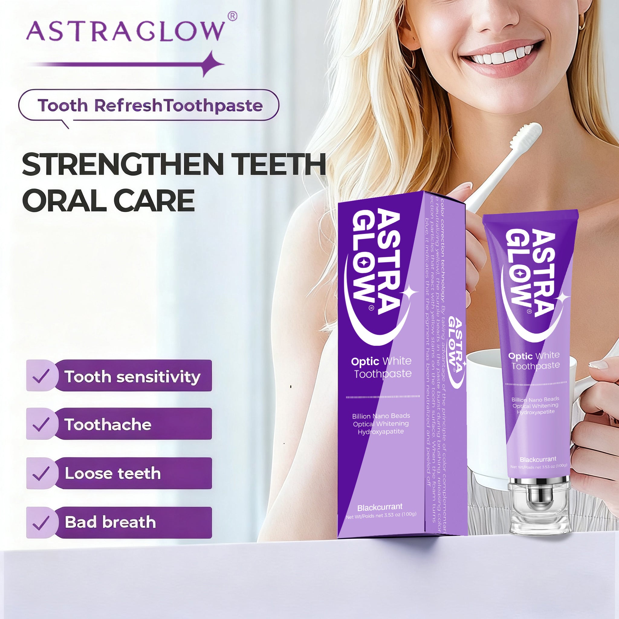 Hydroxyapatite Toothpaste for Fresh Breath & Sensitive Teeth Care