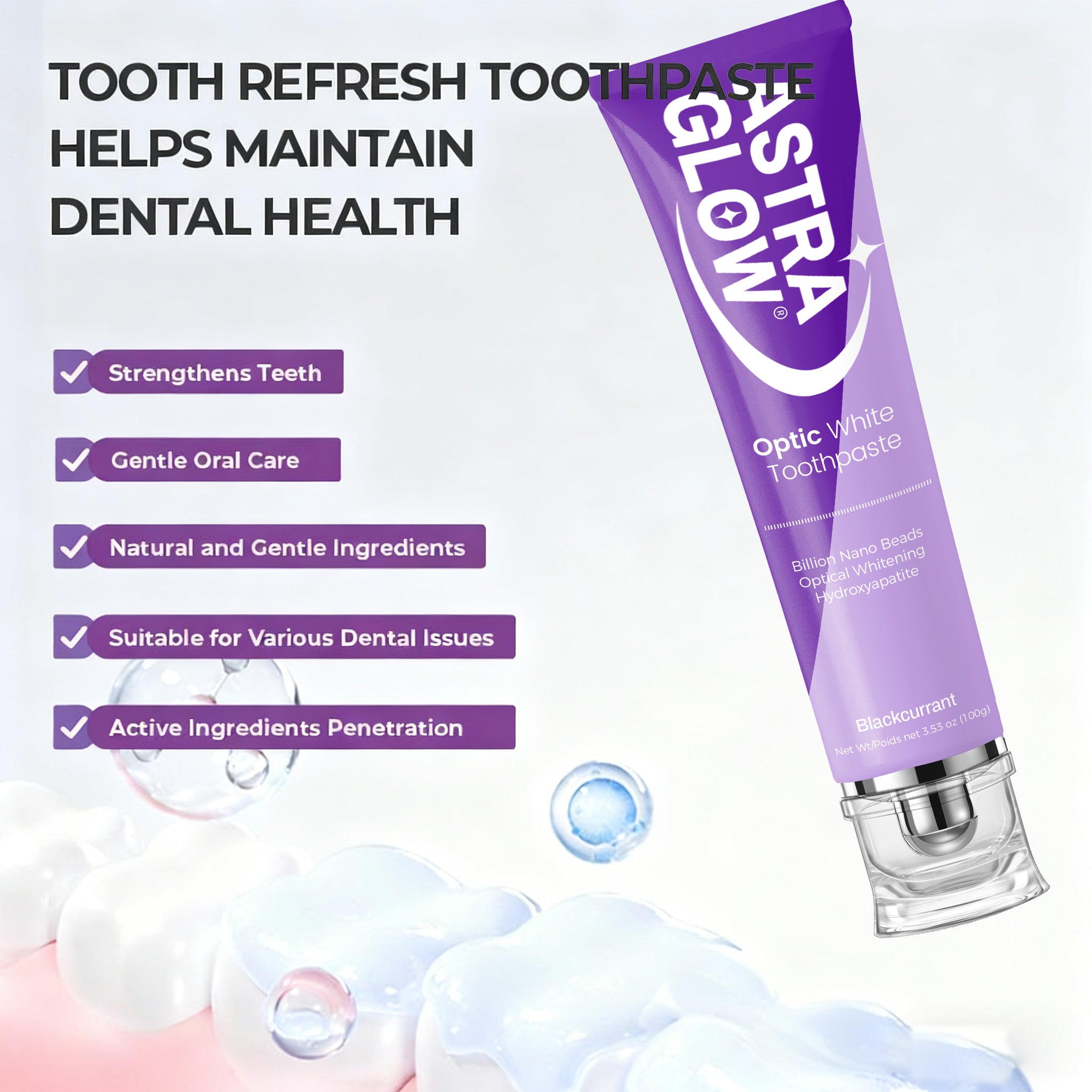 Hydroxyapatite Toothpaste for Fresh Breath & Sensitive Teeth Care