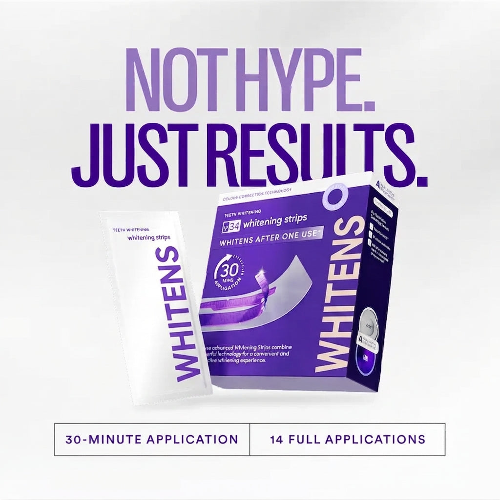 Whitening Strips, Teeth Whitening Strips, Purple Tooth Whitening, Combining Whitening and Colour Correction