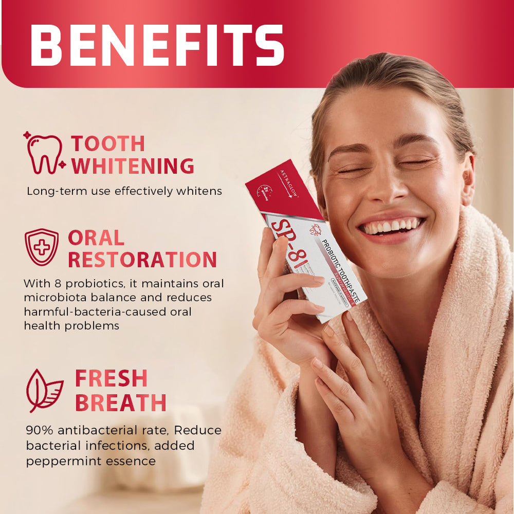 SP-8 Whitening Toothpaste with Probiotic & Hydroxyapatite