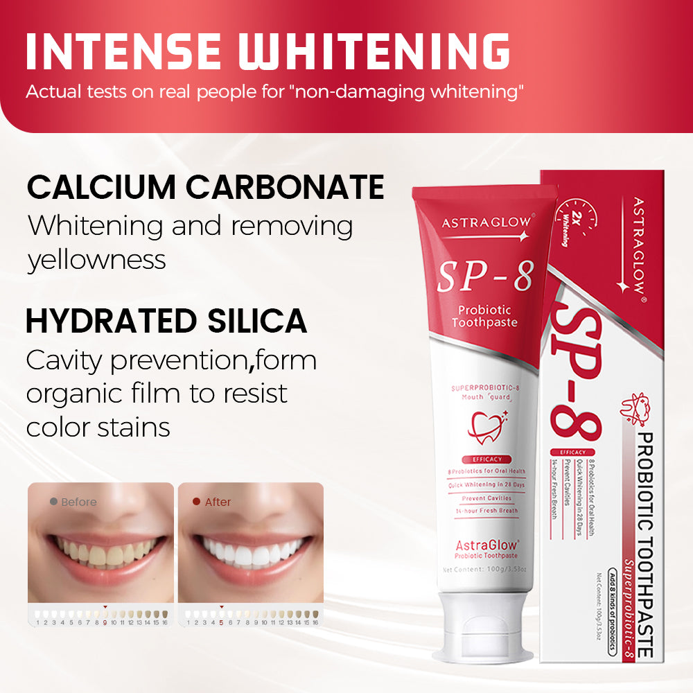 SP-8 Whitening Toothpaste with Probiotic & Hydroxyapatite