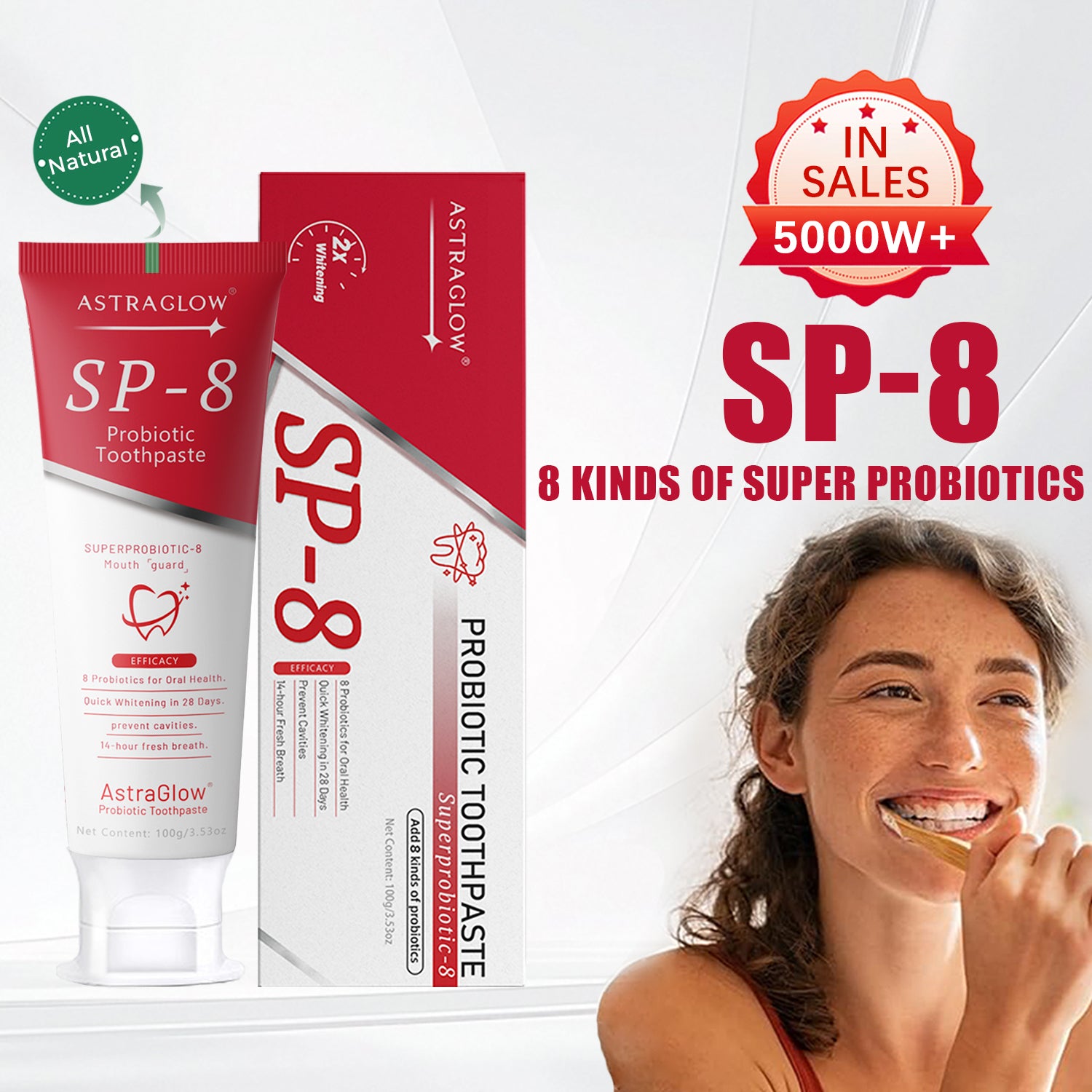 SP-8 Whitening Toothpaste with Probiotic & Hydroxyapatite